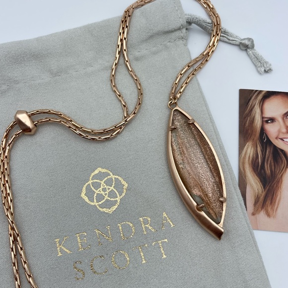Kendra Scott Rose Gold Shimmer Adjustable Necklace ✨ - Picture 5 of 5